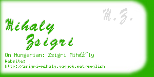 mihaly zsigri business card